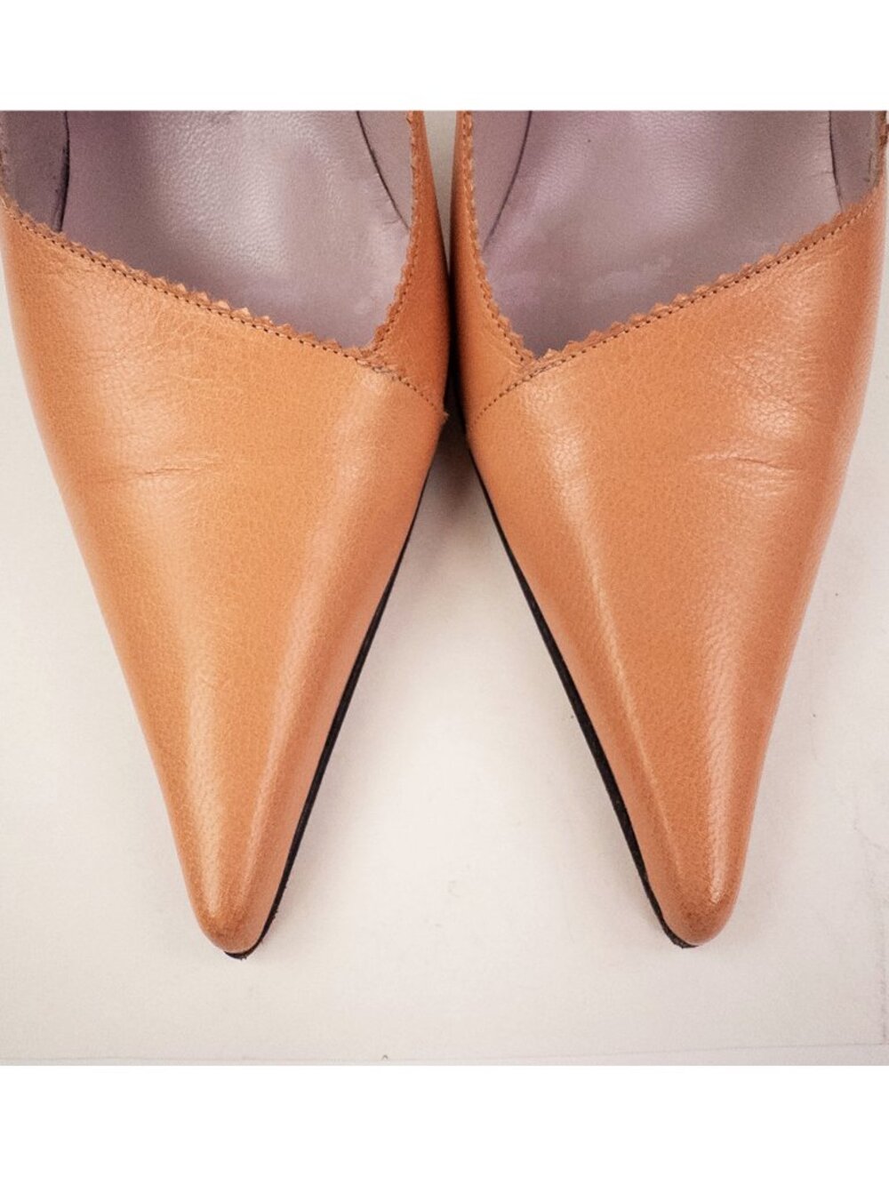 Italian Made Blush Nude Pointed Toe Pumps | Y2K Minimalist Sz 8 - Picture 5 of 12